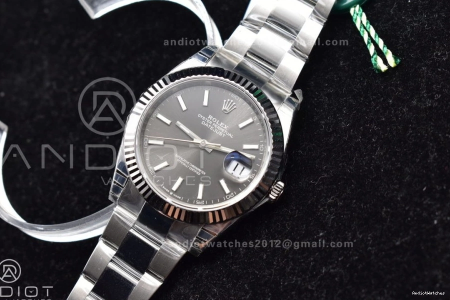 on QuickDry Edition Oyster Grey DateJust 126334 1:1 Dial 41 VSF VS 624 Bracelet 904L Best SS 0521